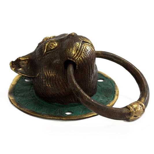 Brass Door Knocker - Cats Head - Image brass-door-knocker--cats-head-bdk-04
