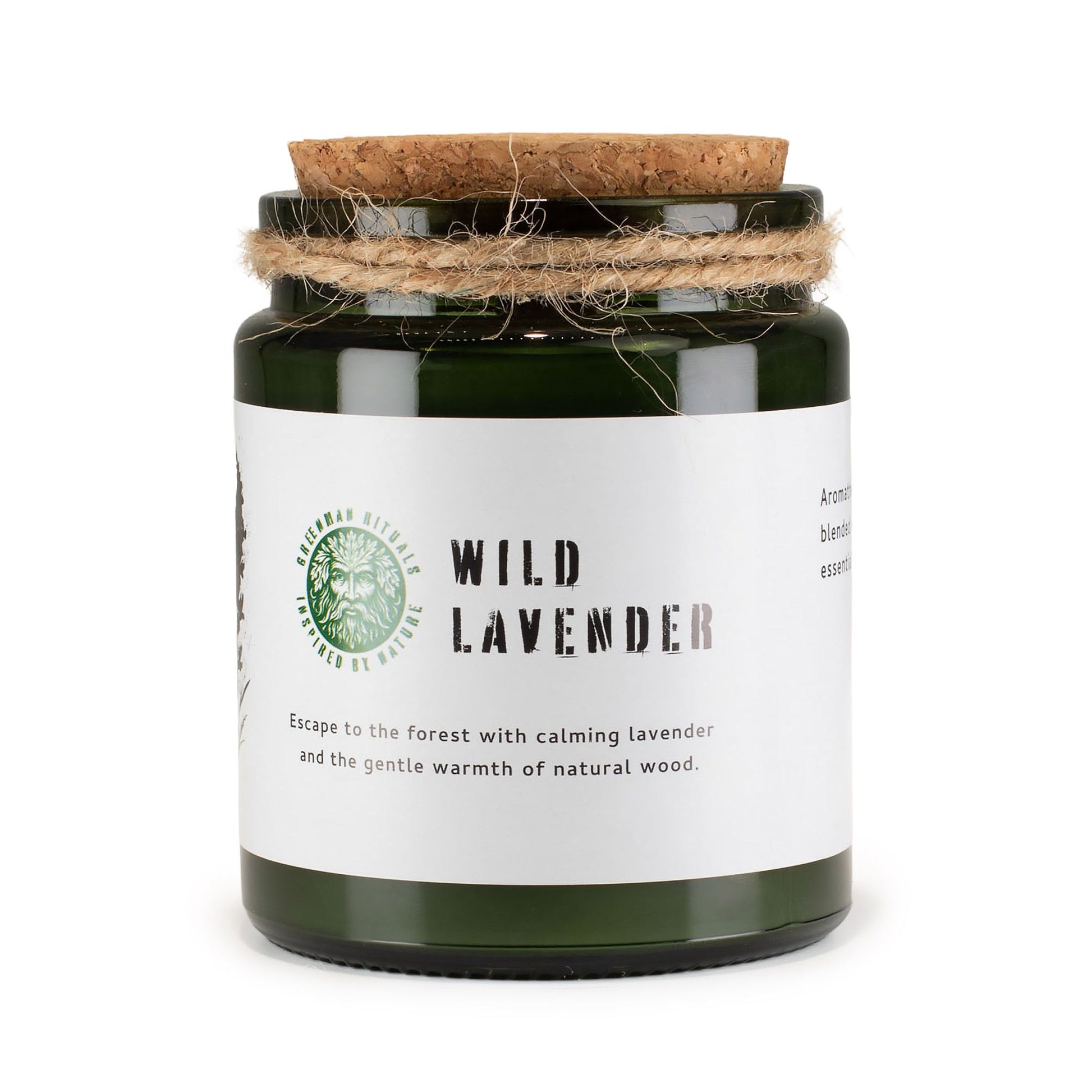 Greenman Woodwick Soy Candle - Wild Lavender - Image greenman-woodwick-soy-candle--wild-lavender-wsoyc-01