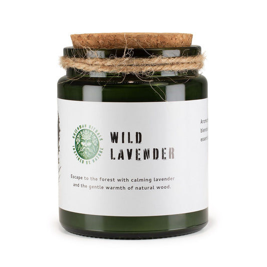 Greenman Woodwick Soy Candle - Wild Lavender - Image greenman-woodwick-soy-candle--wild-lavender-wsoyc-01