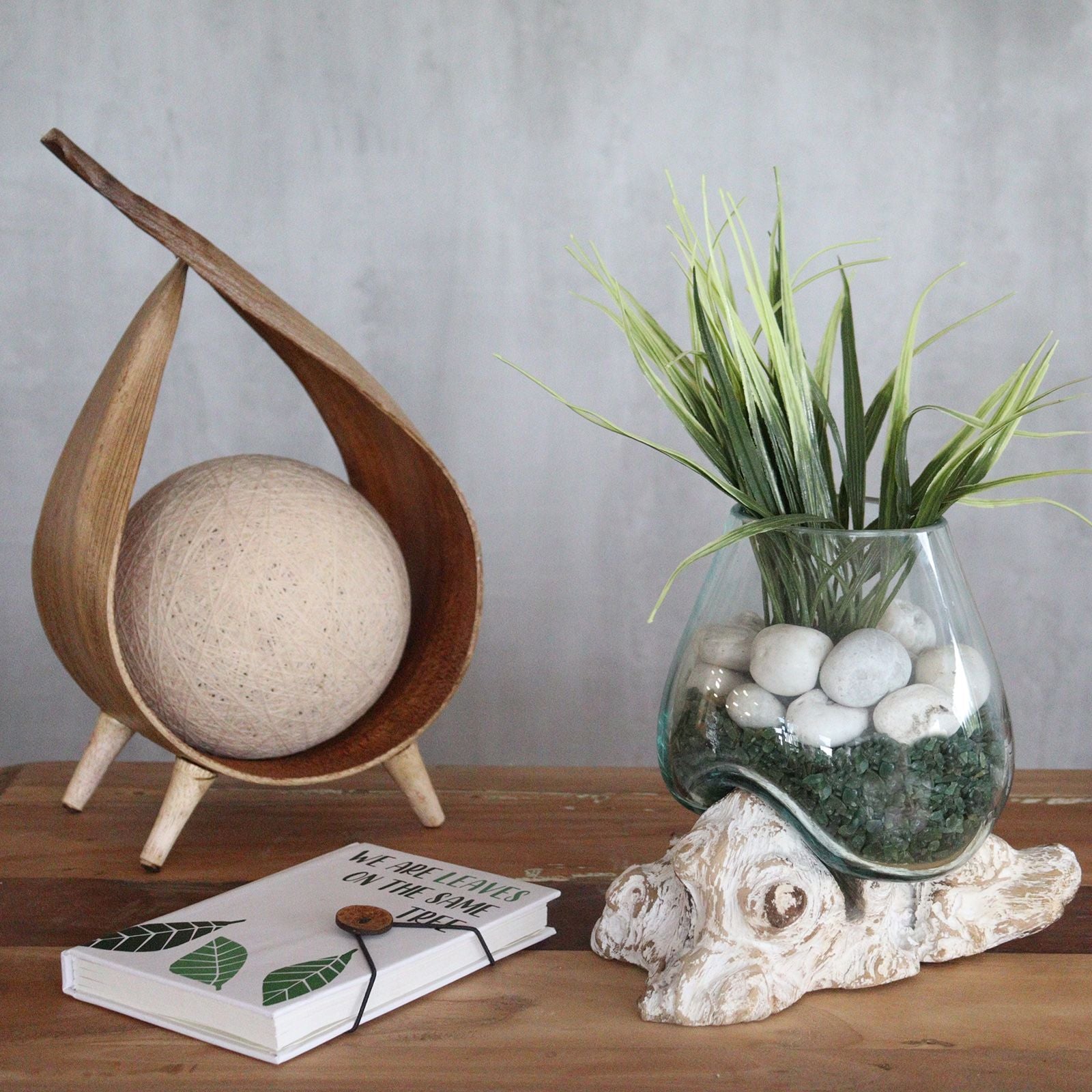 Molten Glass on Whitewash Wood - Small Bowl - Image molten-glass-on-whitewash-wood--small-bowl-mgw-13