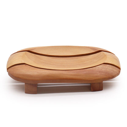 Classic Mahogany Soap Dish - Oval in Rectangle - Image classic-mahogany-soap-dish--oval-in-rectangle-msd-03