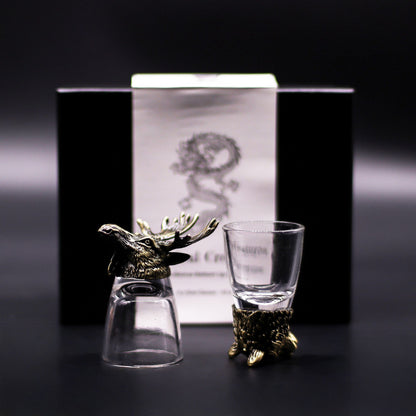 Gift Set of 6 Shot Glasses (50ml) - Wild Forest Creatures - Antique Bronze - Image gift-set-of-6-shot-glasses-50ml--wild-forest-creatures--antique-bronze-bbug-03