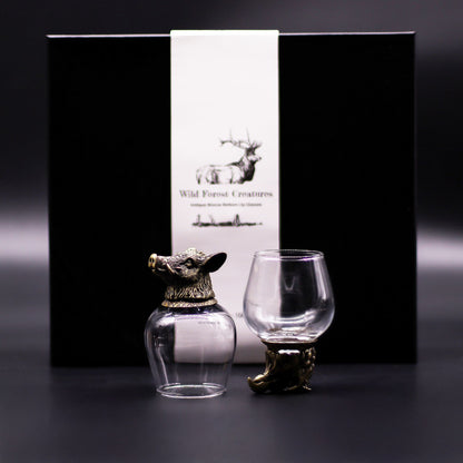 Gift Set of 6 Glasses (100ml) - Wild Forest Creatures - Antique Bronze - Image gift-set-of-6-glasses-100ml--wild-forest-creatures--antique-bronze-bbug-05