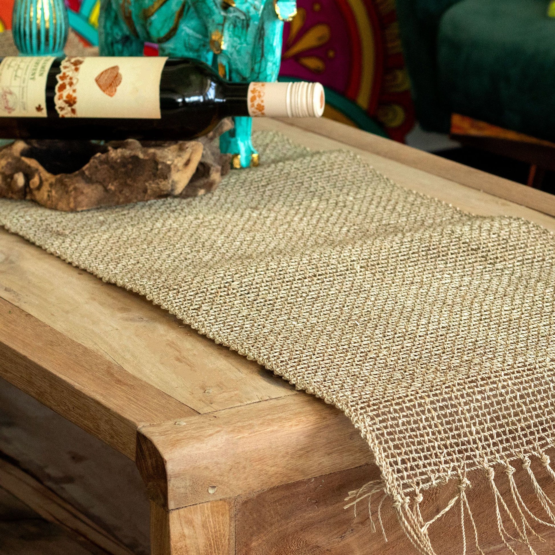 Seagrass Fringe Natural Table Runner - 150cm - Image seagrass-fringe-natural-table-runner--150cm-natpm-15