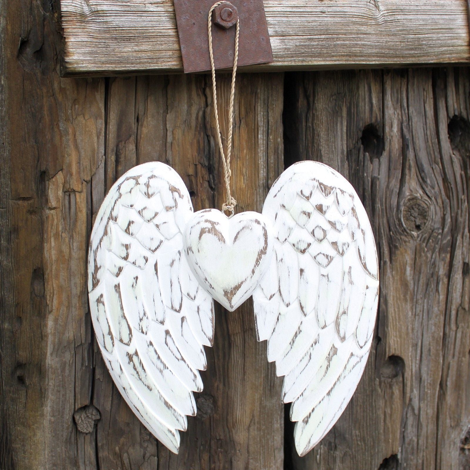 Hand Crafted Double Angel Wing & Heart - 24cm - Image hand-crafted-double-angel-wing--heart--24cm-awl-02