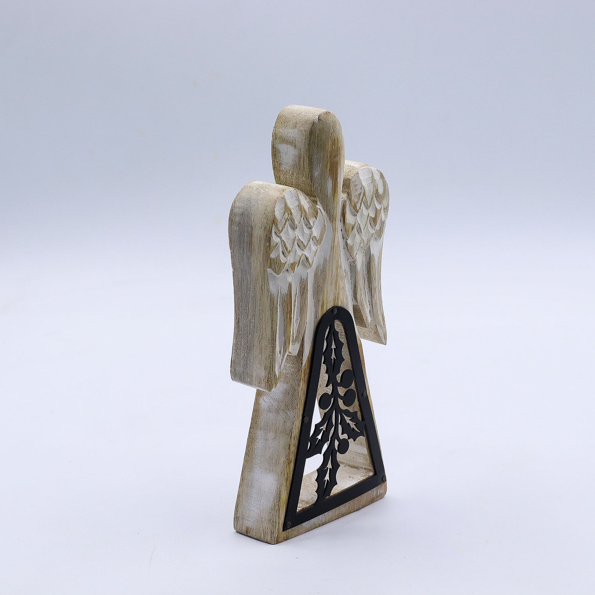 Mango Wood Angel - Whitewash with Iron Decor Cut Out - Image mango-wood-angel--whitewash-with-iron-decor-cut-out-wang-05