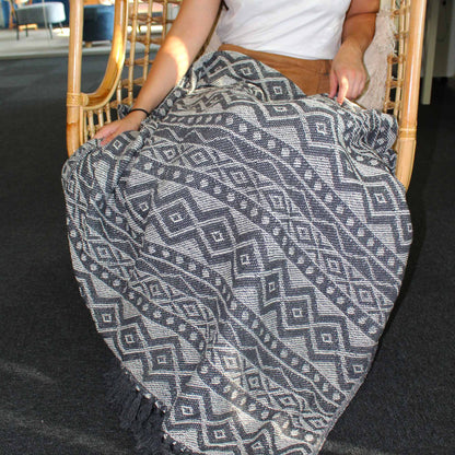 Boho Comfort Throws - Grey Geometric - Image boho-comfort-throws--grey-geometric-bohot-02