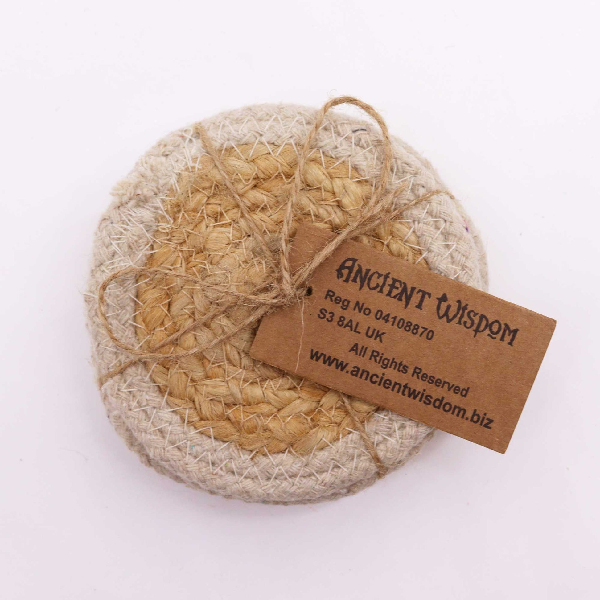 Natural Coaster - Jute & Cotton 10cm  (set of 4) - Ivory Boarder - Image natural-coaster--jute--cotton-10cm--set-of-4--ivory-boarder-npmat-11