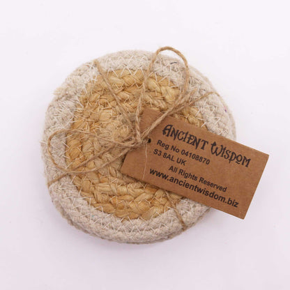 Natural Coaster - Jute & Cotton 10cm  (set of 4) - Ivory Boarder - Image natural-coaster--jute--cotton-10cm--set-of-4--ivory-boarder-npmat-11