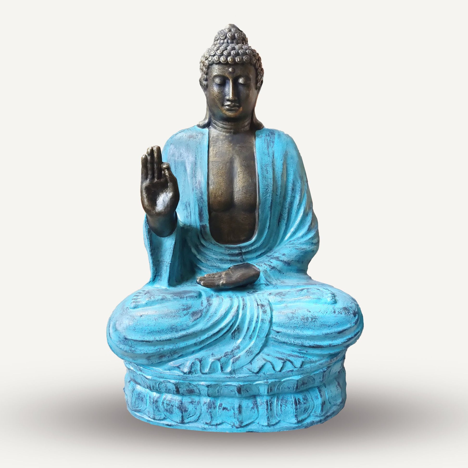 Large Turquoise & Stone Buddha Teaching on Lotus - 2m - Image large-turquoise--stone-buddha-teaching-on-lotus--2m-gas-02