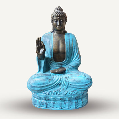 Large Turquoise & Stone Buddha Teaching on Lotus - 2m - Image large-turquoise--stone-buddha-teaching-on-lotus--2m-gas-02