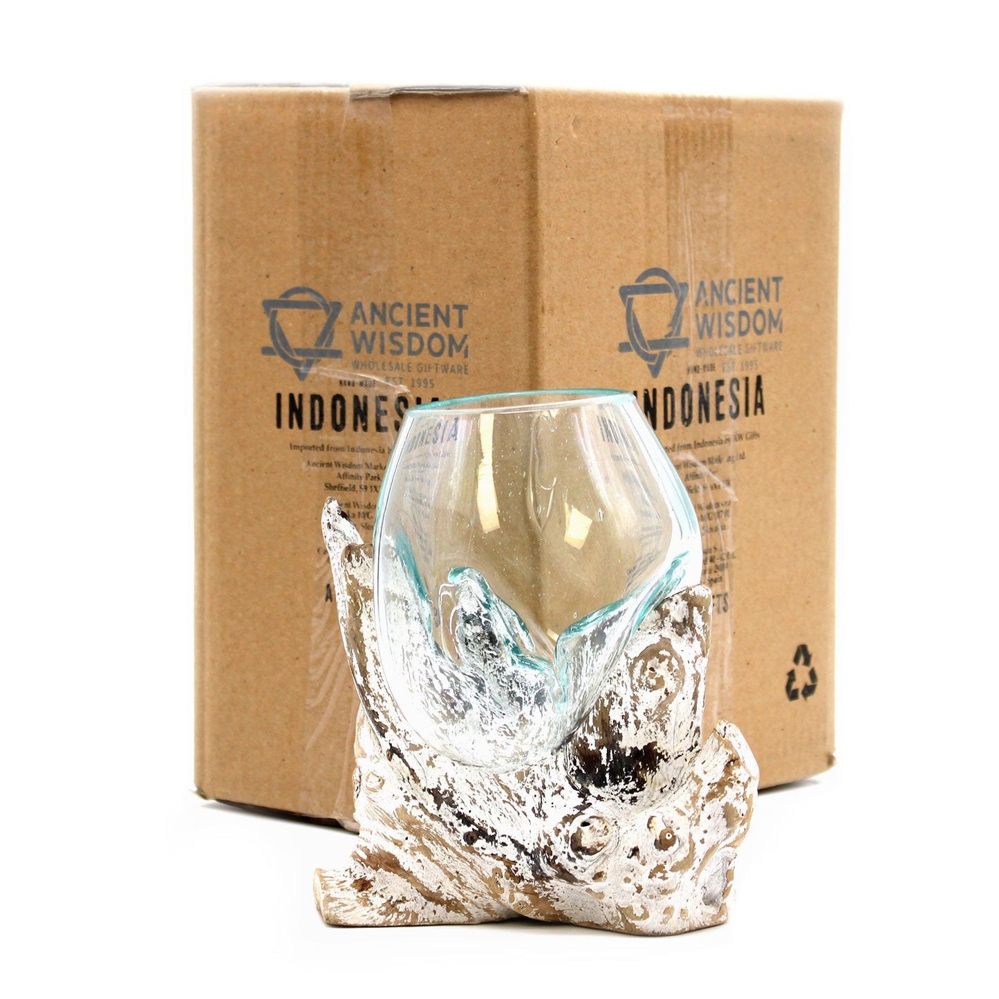 Molten Glass on Whitewash Wood - Medium Bowl - Image molten-glass-on-whitewash-wood--medium-bowl-mgw-14