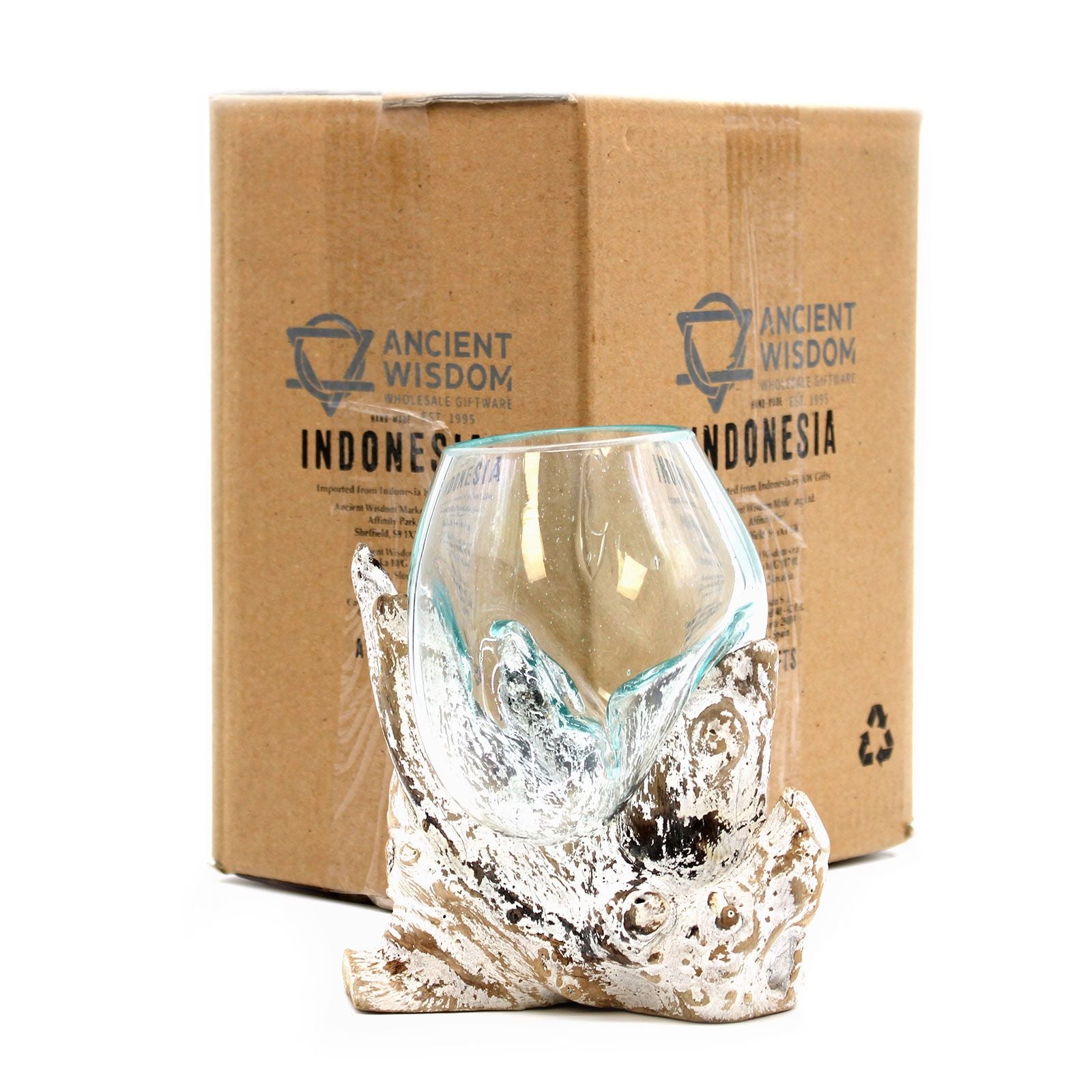 Molten Glass on Whitewash Wood - Medium Bowl - Image molten-glass-on-whitewash-wood--medium-bowl-mgw-14