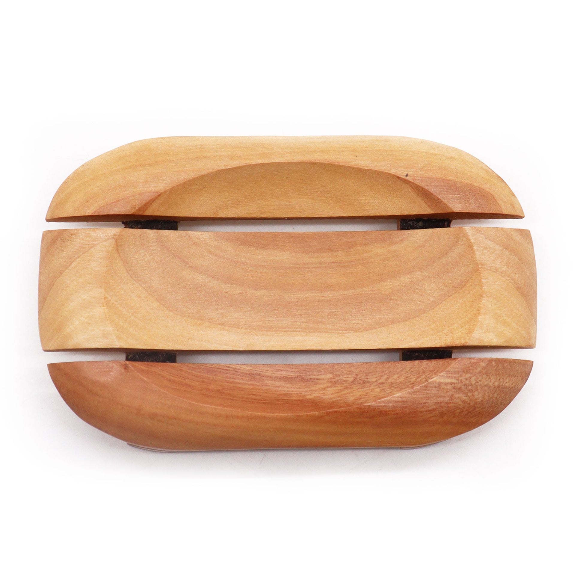 Classic Mahogany Soap Dish - Oval in Rectangle - Image classic-mahogany-soap-dish--oval-in-rectangle-msd-03