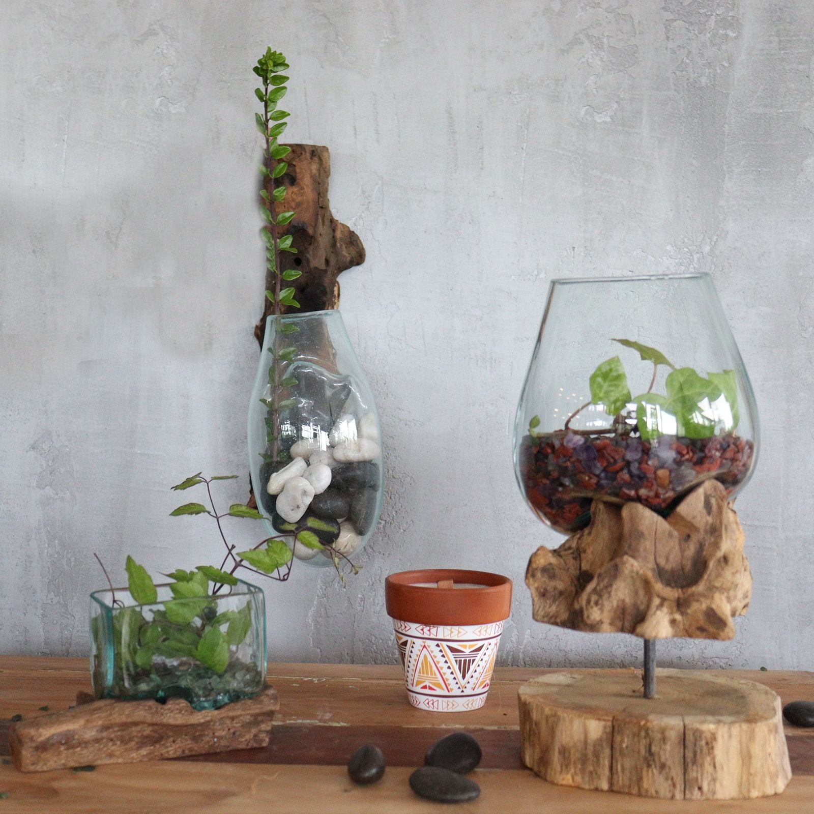 Molten Glass on Wood - Hanging Bowl - Image molten-glass-on-wood--hanging-bowl-mgw-05