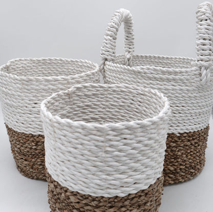 Seagrass Basket Set - Natural White - Image seagrass-basket-set--natural-white-sbs-01