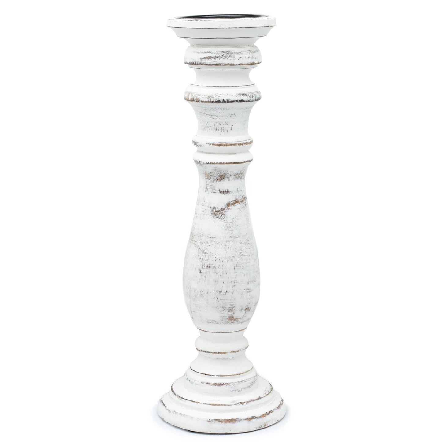 Classic Candle Stand - Whitewash - Large - Image classic-candle-stand--whitewash--large-mwcs-05