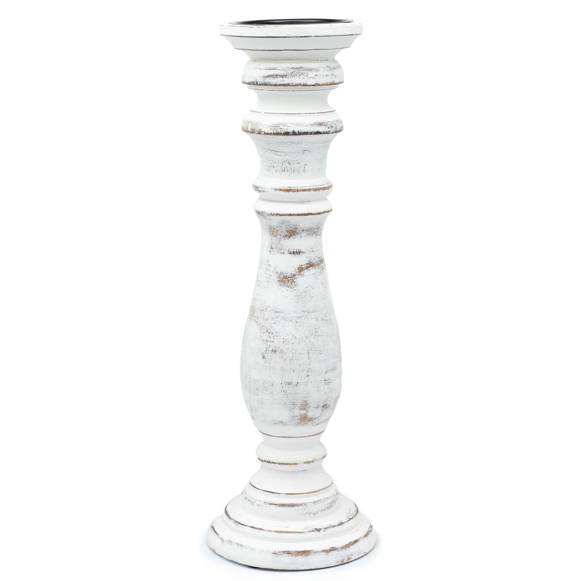 Classic Candle Stand - Whitewash - Large - Image classic-candle-stand--whitewash--large-mwcs-05
