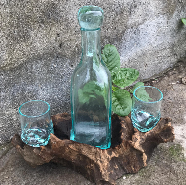 Molten Glass on Wood- Whisky Set - Image molten-glass-on-wood-whisky-set-mgw-07