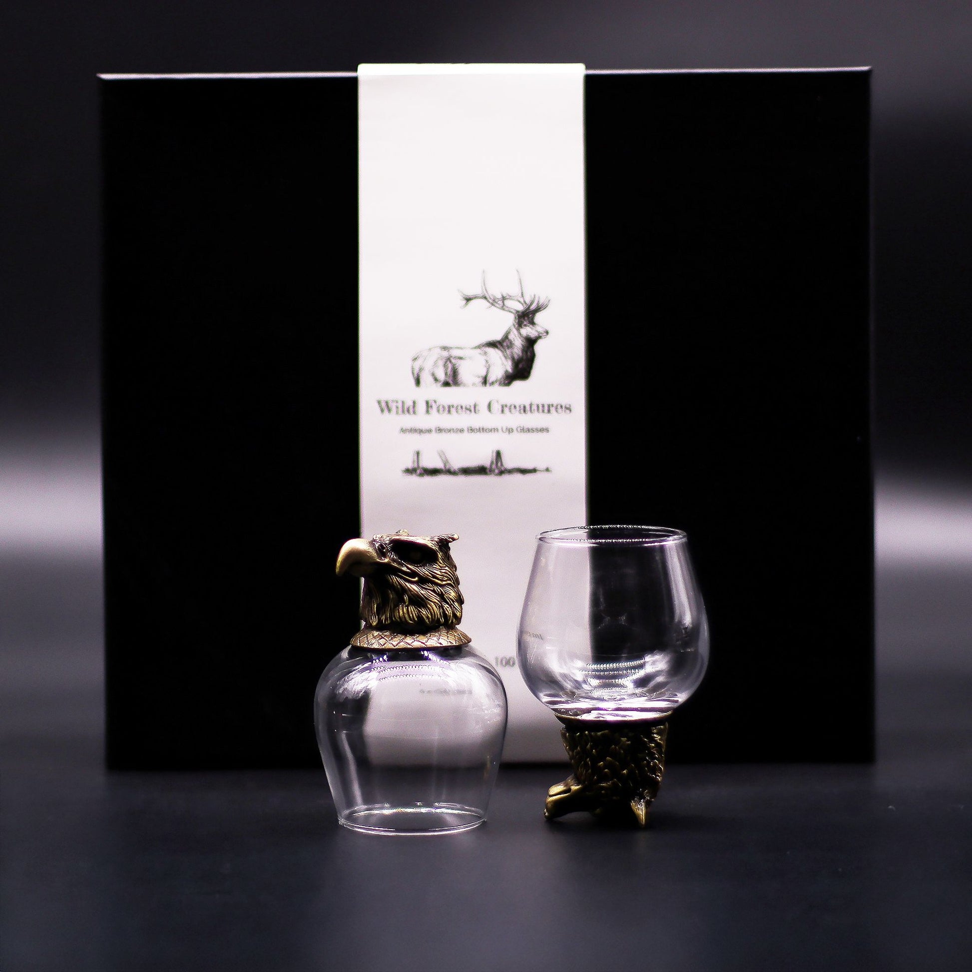 Gift Set of 6 Glasses (100ml) - Wild Forest Creatures - Antique Bronze - Image gift-set-of-6-glasses-100ml--wild-forest-creatures--antique-bronze-bbug-05