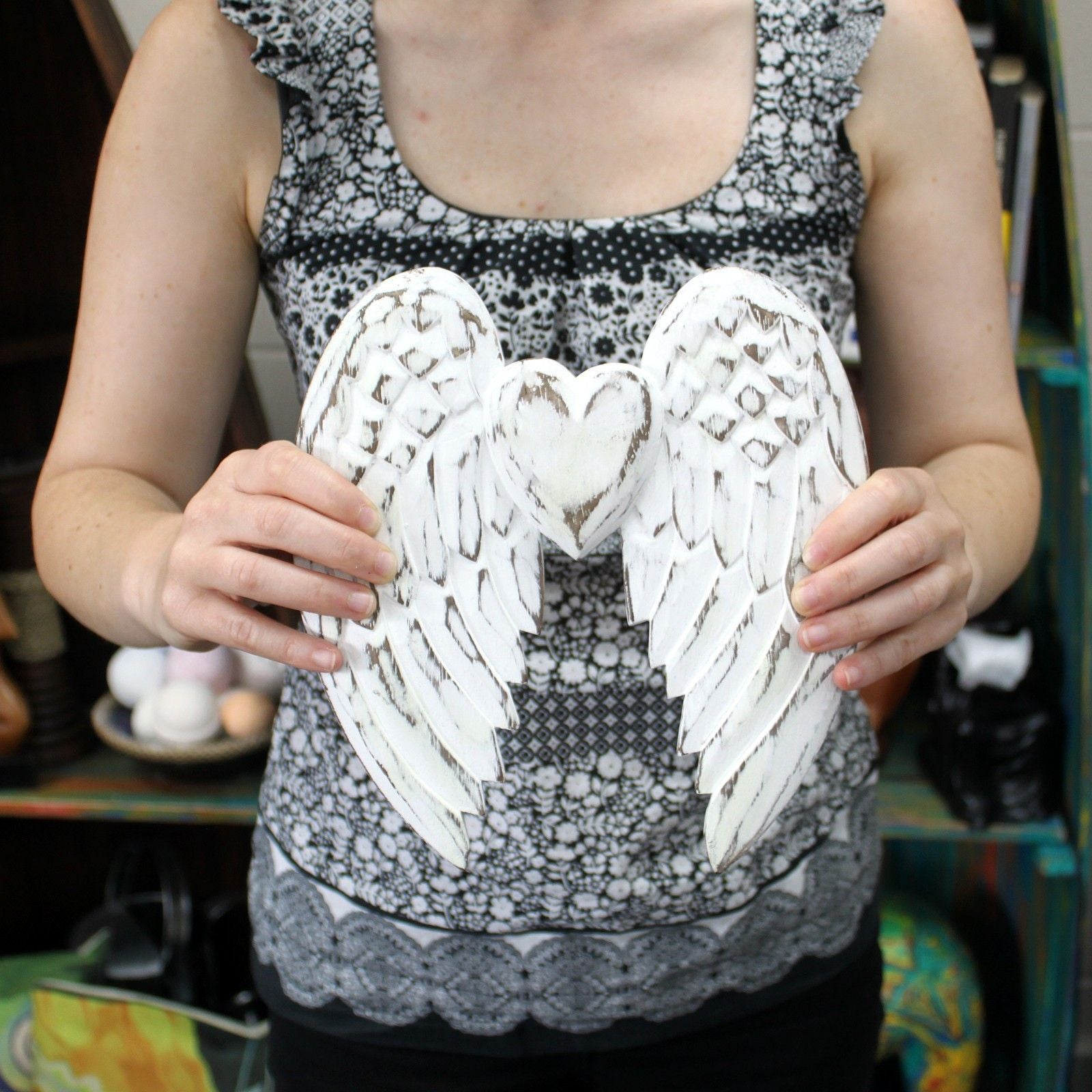 Hand Crafted Double Angel Wing & Heart - 24cm - Image hand-crafted-double-angel-wing--heart--24cm-awl-02