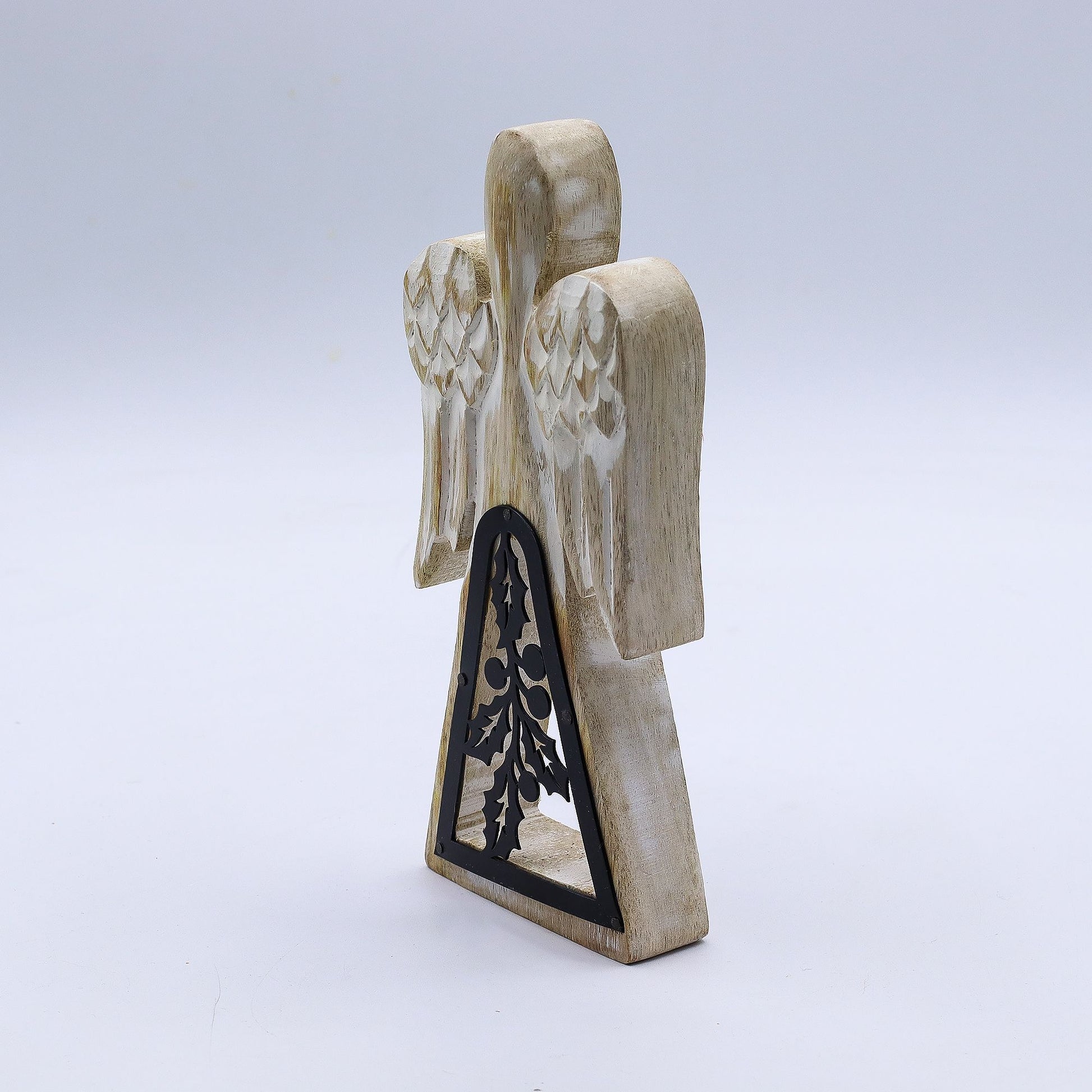 Mango Wood Angel - Whitewash with Iron Decor Cut Out - Image mango-wood-angel--whitewash-with-iron-decor-cut-out-wang-05