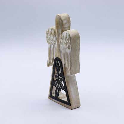 Mango Wood Angel - Whitewash with Iron Decor Cut Out - Image mango-wood-angel--whitewash-with-iron-decor-cut-out-wang-05