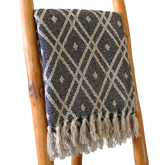 Boho Comfort Throws - Black & Biege Regency - Image boho-comfort-throws--black--biege-regency-bohot-03