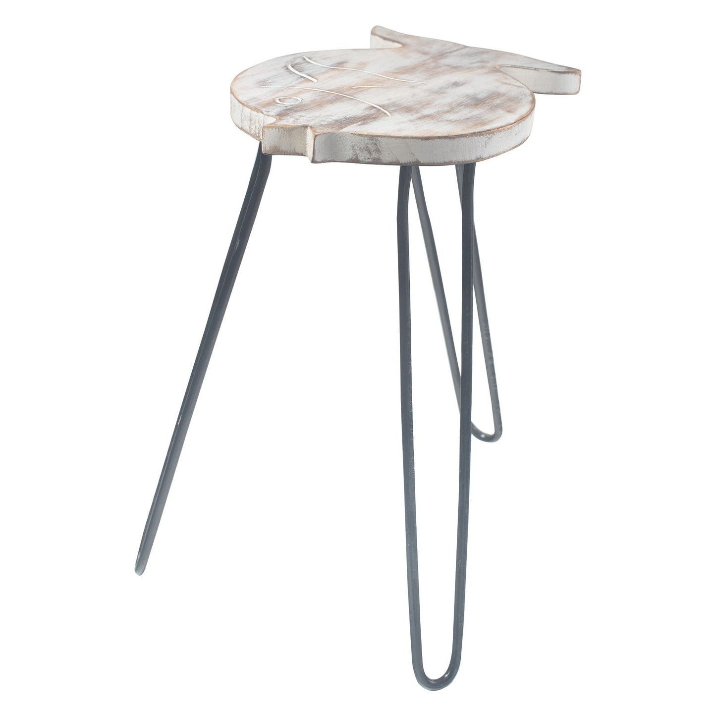 Albasia Wood Fish Stand - Whitewash - Image albasia-wood-fish-stand--whitewash-hps-05