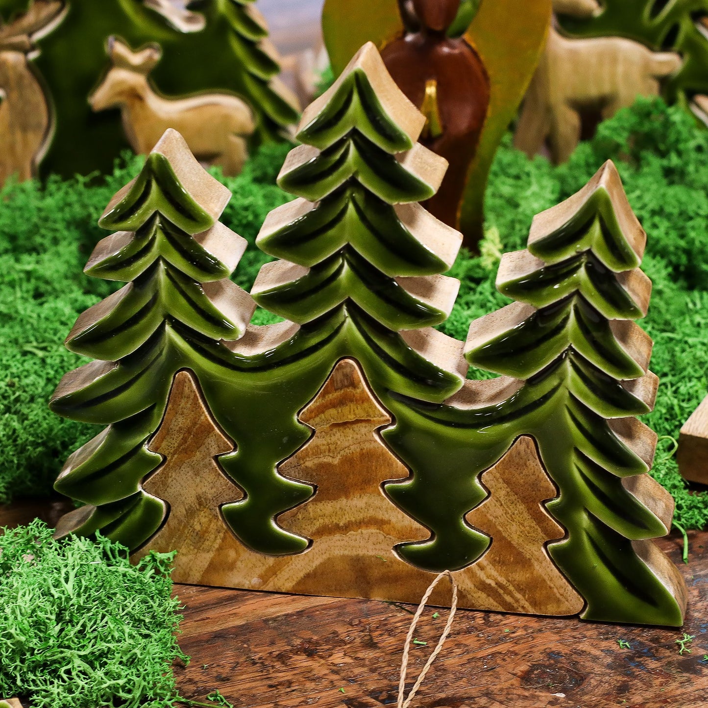 Lost in the Forrest - Three Trees 3D Wooden Decoration - 20x23cm - Image lost-in-the-forrest--three-trees-3d-wooden-decoration--20x23cm-lif-02
