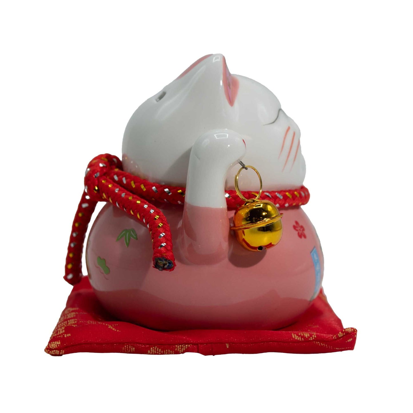 Ceramic Money Cat Bank - Pink on Cushion - Image ceramic-money-cat-bank--pink-on-cushion-mcat-15