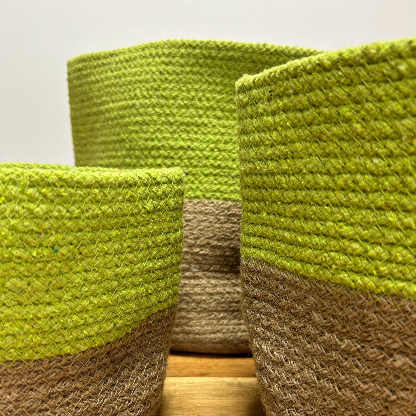 Set of 3 Cotton Rope Storage Baskets - Pistachio - Image set-of-3-cotton-rope-storage-baskets--pistachio-crbask-05a