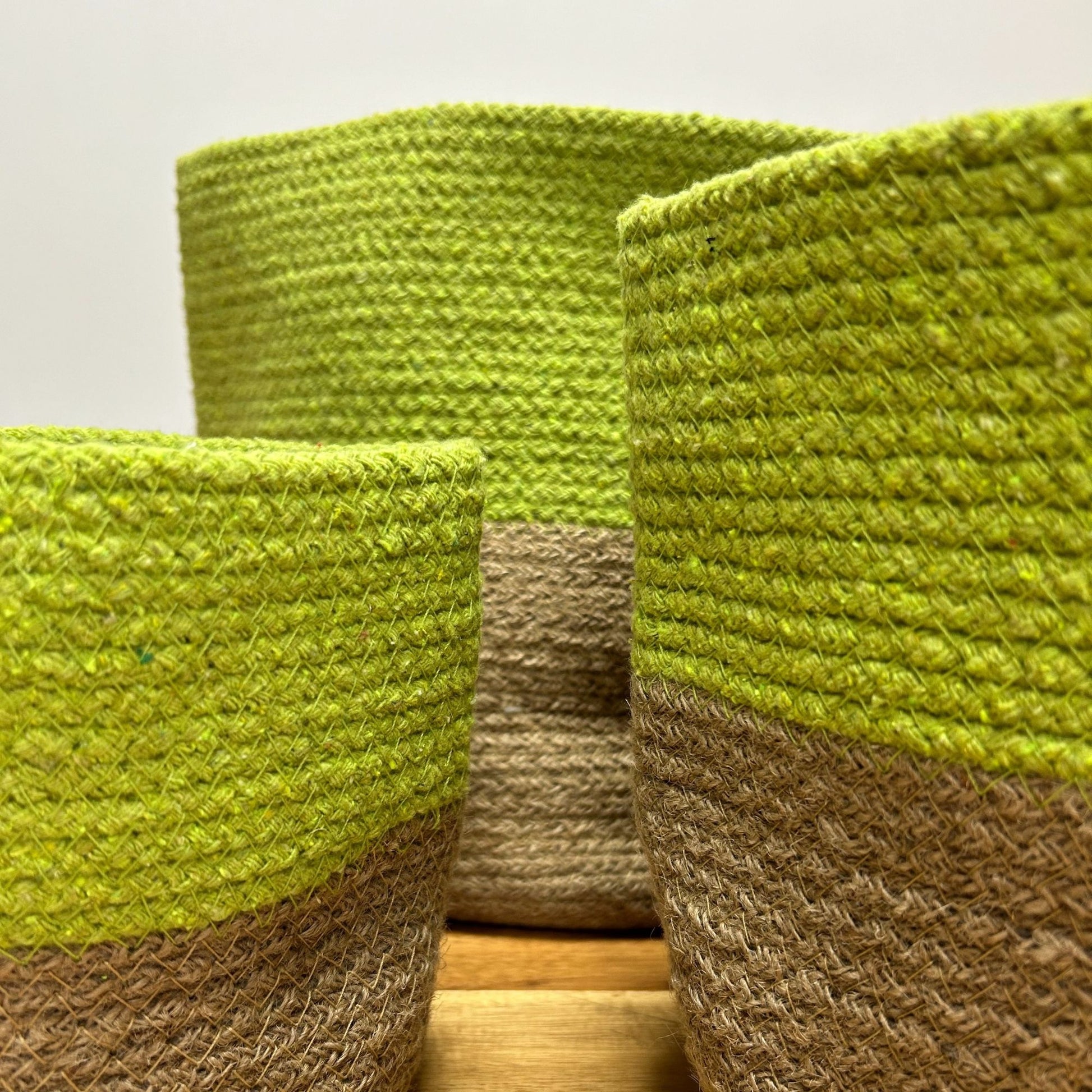 Set of 3 Cotton Rope Storage Baskets - Pistachio - Image set-of-3-cotton-rope-storage-baskets--pistachio-crbask-05a