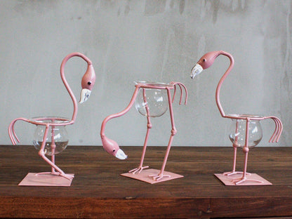 Hydroponic Home Décor - Pink Metal Flamingo Des 2 - Image hydroponic-home-dcor--pink-metal-flamingo-des-2-hhd-14