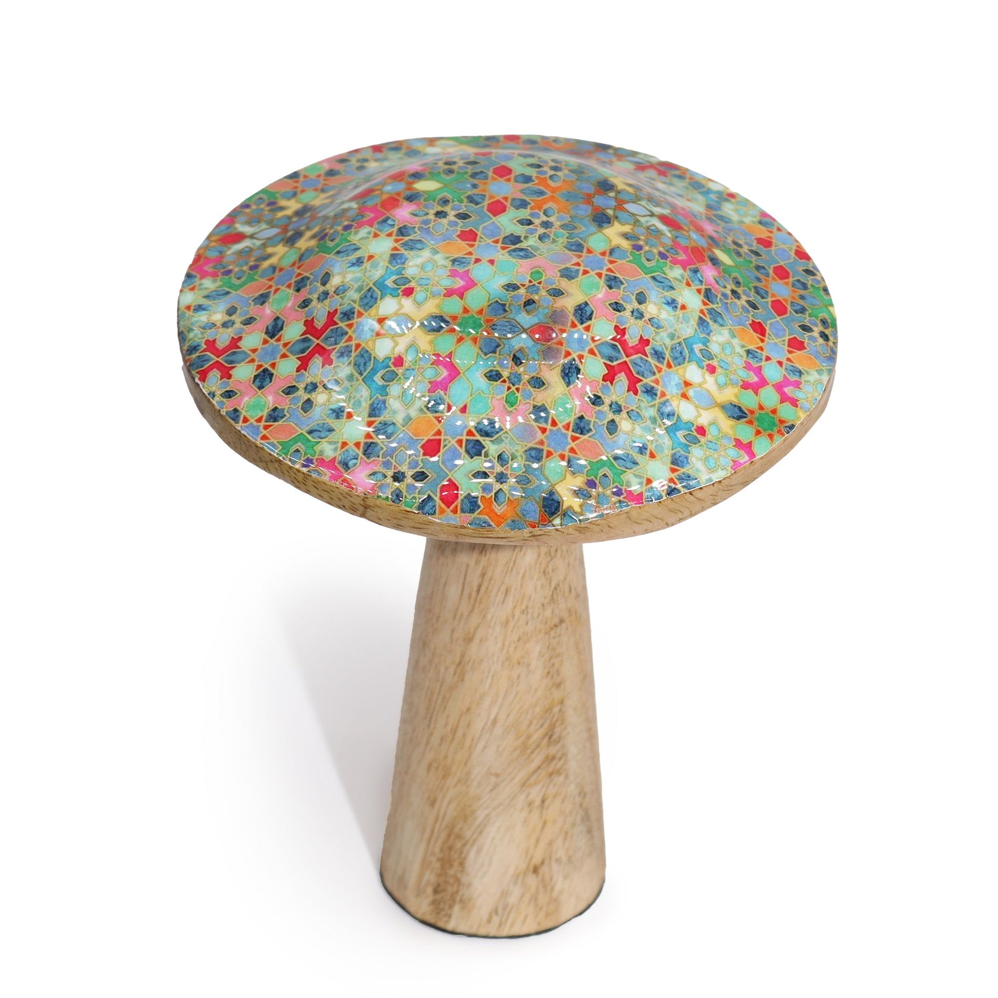 Med Wooden Mushroom - Mediterranean Tile Pattern - Image med-wooden-mushroom--mediterranean-tile-pattern-wmush-04