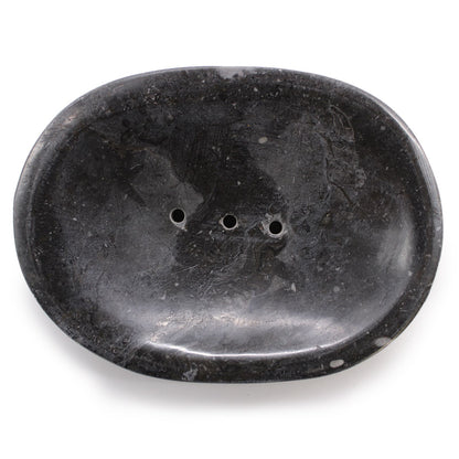 Classic Oval Black Marble Soap Dish - Image classic-oval-black-marble-soap-dish-ssd-12