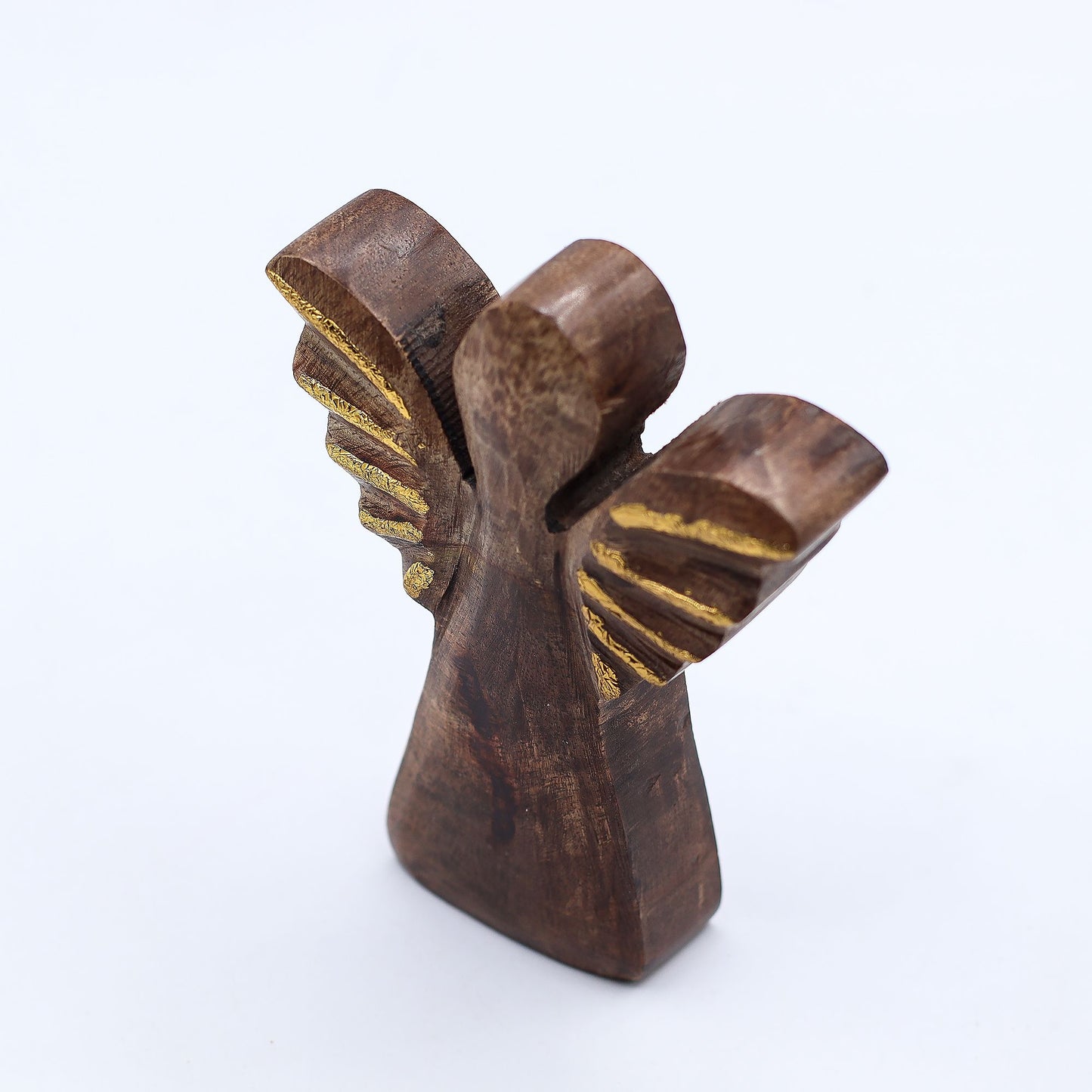 Small Mango Wood Angel - Gold Decor - Image small-mango-wood-angel--gold-decor-wang-01