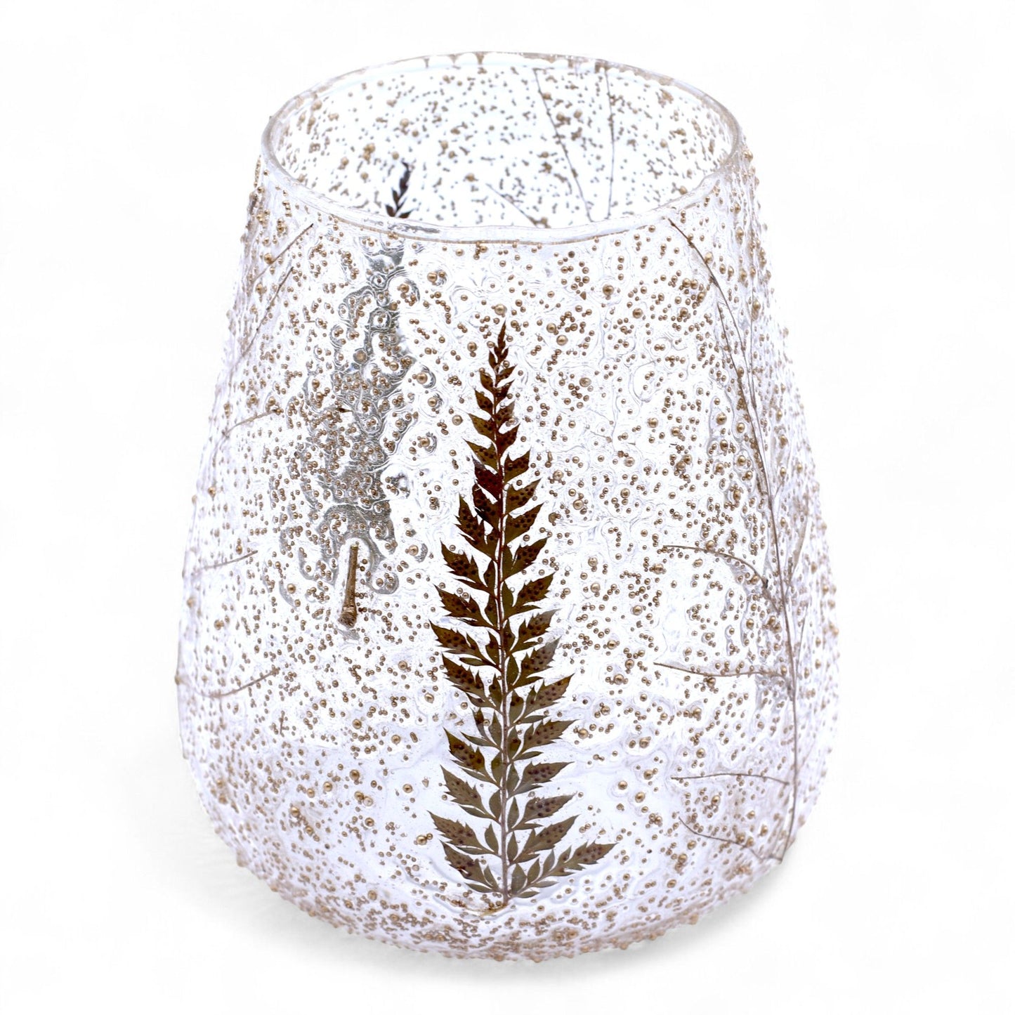 Natural Floral Glass - Large Bowl Candle Holder - Pino - (15x12cm) - Image natural-floral-glass--large-bowl-candle-holder--pino--15x12cm-nfg-11