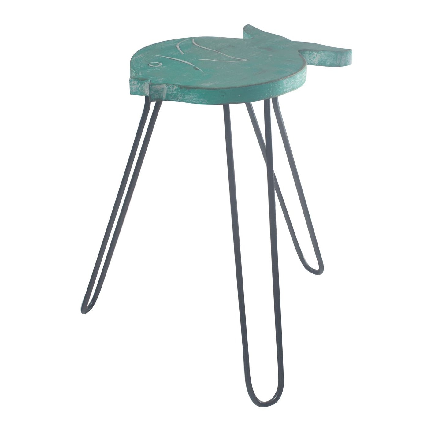 Albasia Wood Fish Stand - Turquoise - Image albasia-wood-fish-stand--turquoise-hps-07