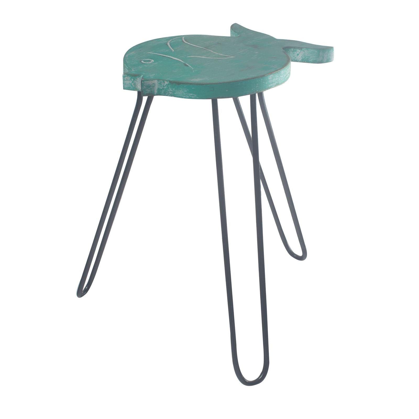 Albasia Wood Fish Stand - Turquoise - Image albasia-wood-fish-stand--turquoise-hps-07