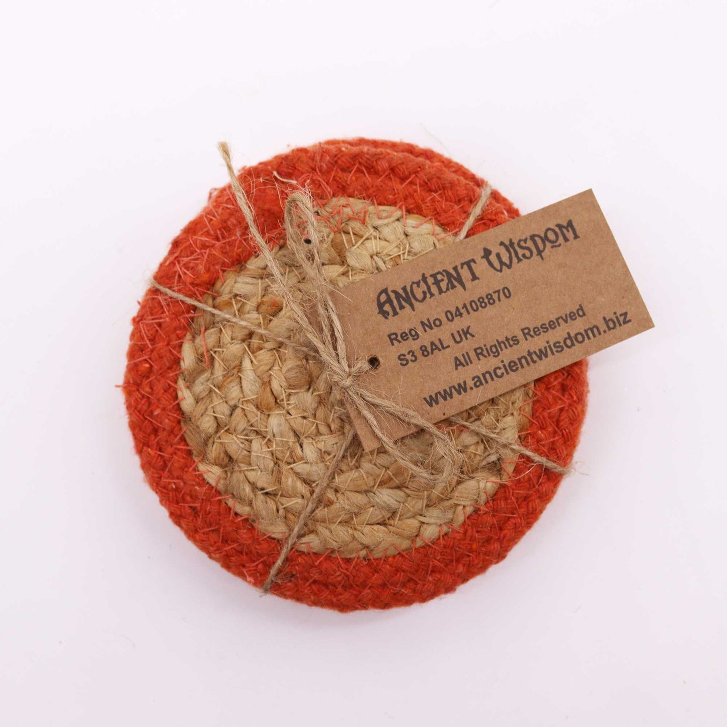 Natural Coaster - Jute & Cotton 10cm  (set of 4) - Clay Boarder - Image natural-coaster--jute--cotton-10cm--set-of-4--clay-boarder-npmat-15