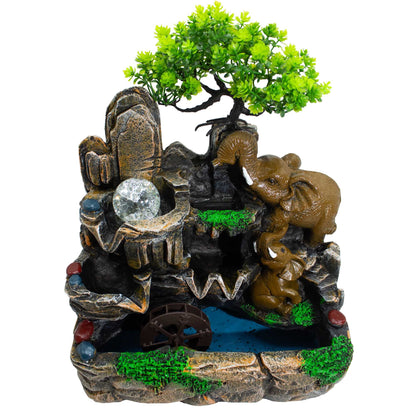 Elephants in Love Tabletop Water Feature with Crystal Ball, Light & Watermill (30x20x35cm) - Image elephants-in-love-tabletop-water-feature-with-crystal-ball-light--watermill-30x20x35cm-waterf-25