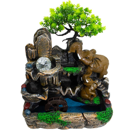 Elephants in Love Tabletop Water Feature with Crystal Ball, Light & Watermill (30x20x35cm) - Image elephants-in-love-tabletop-water-feature-with-crystal-ball-light--watermill-30x20x35cm-waterf-25