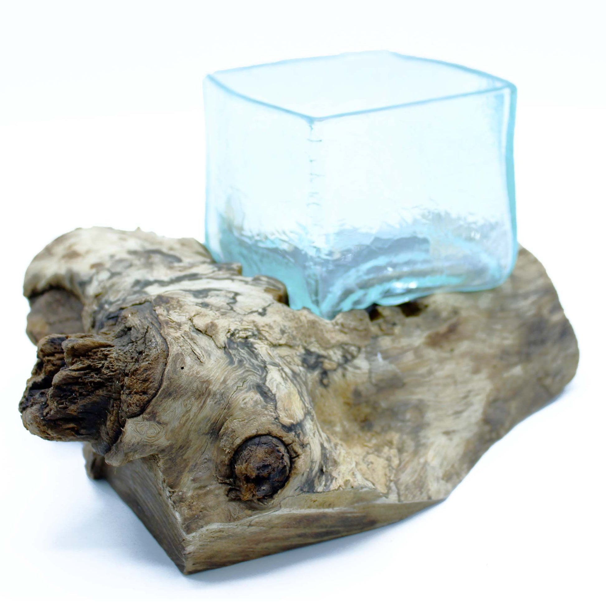 Molten Crackled Glass Tank on Wood - Image molten-crackled-glass-tank-on-wood-mgw-37