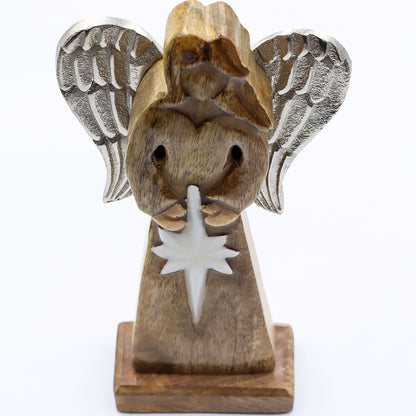 Large Mango Wood Peace Angel Metal Wings & Enamel Detail - Image large-mango-wood-peace-angel-metal-wings--enamel-detail-wang-10