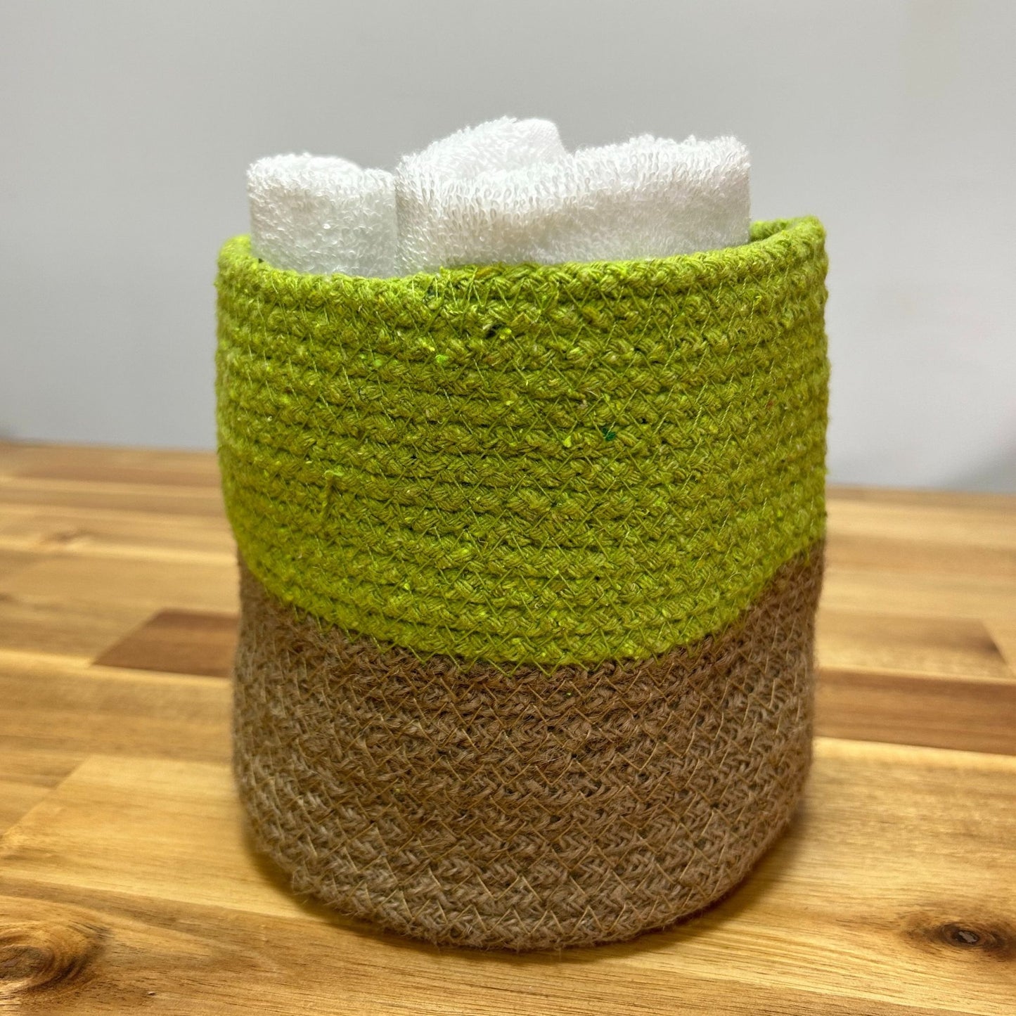 Set of 3 Cotton Rope Storage Baskets - Pistachio - Image set-of-3-cotton-rope-storage-baskets--pistachio-crbask-05a