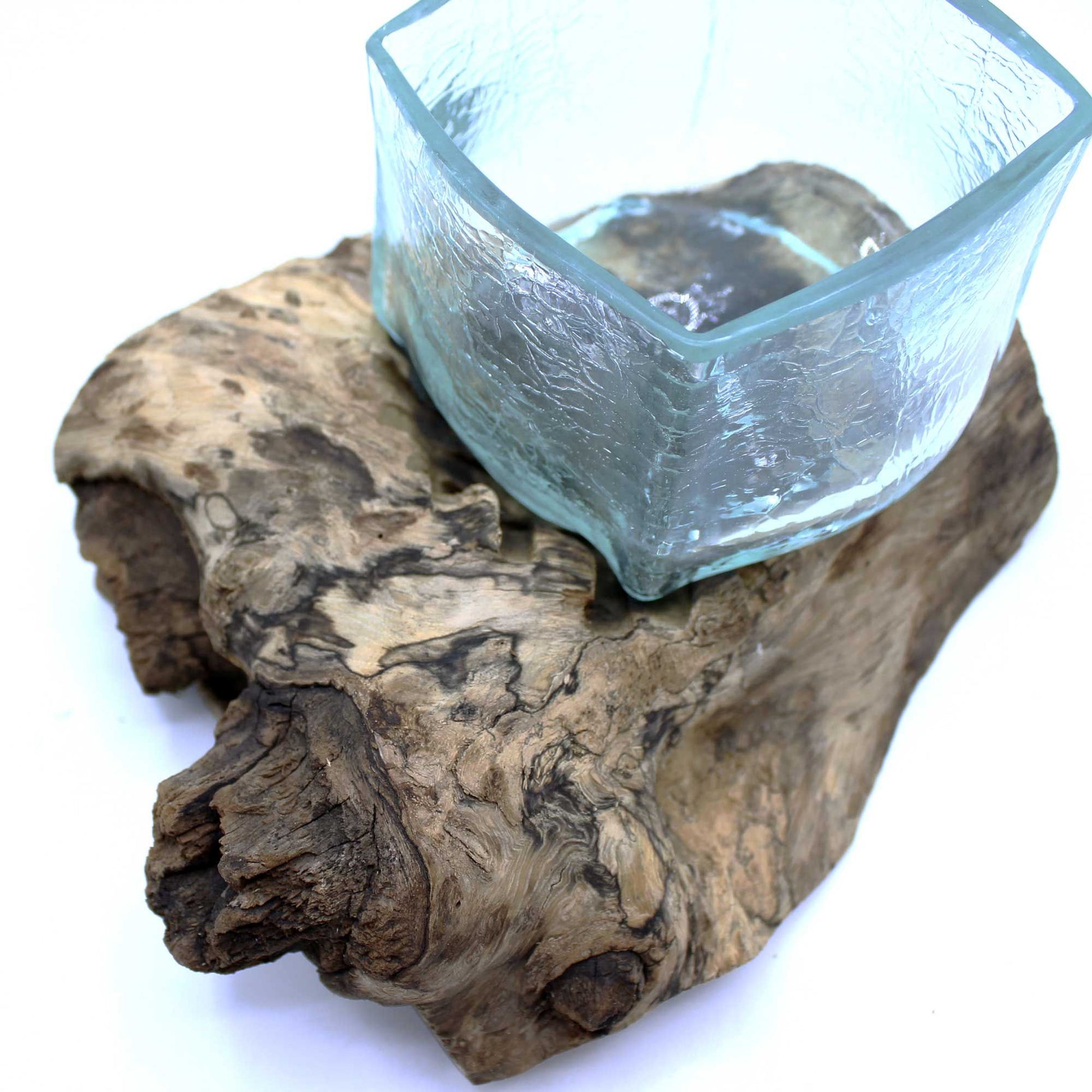 Molten Crackled Glass Tank on Wood - Image molten-crackled-glass-tank-on-wood-mgw-37