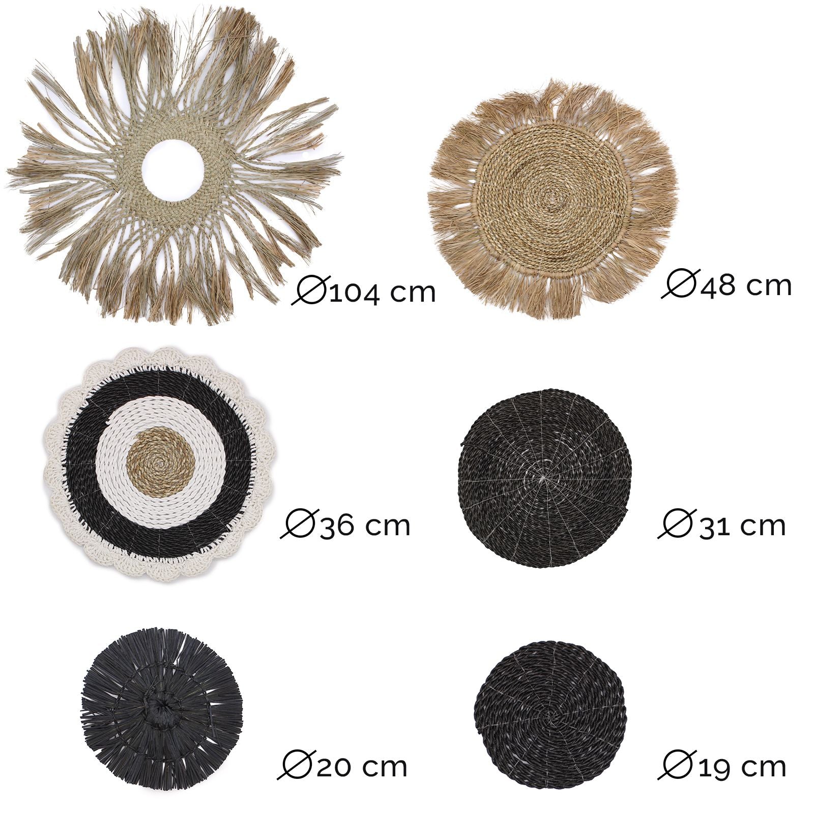 Set of Six Natural Wall Art - Abu-Abu Collection - Image set-of-six-natural-wall-art--abuabu-collection-nwa-03