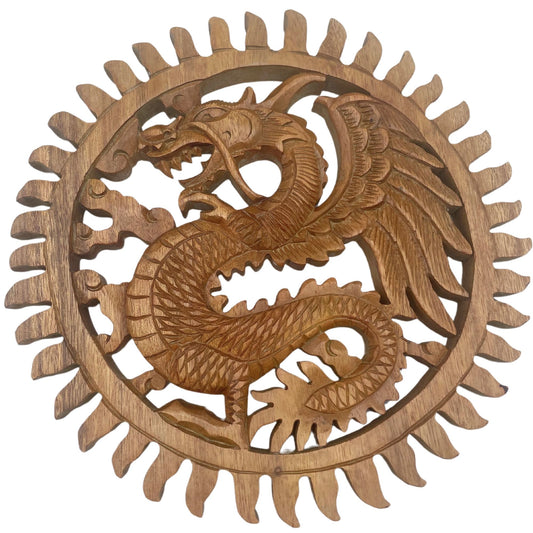 Winged Sun Dragon Plaque Carving - 30m - Image winged-sun-dragon-plaque-carving--30m-wdw-21