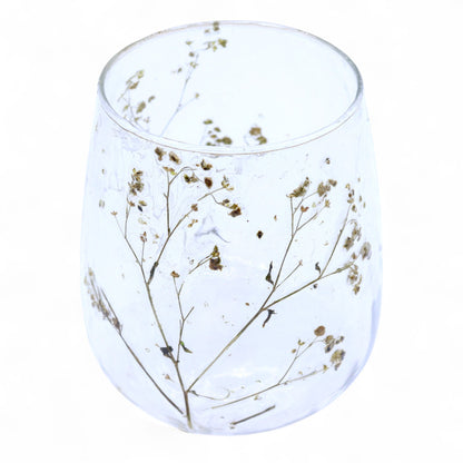 Natural Floral Glass - Vase Candle Holder - Margarita  - (12x11cm) - Image natural-floral-glass--vase-candle-holder--margarita---12x11cm-nfg-03